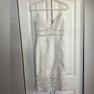 Bardot White Lace Dress - Small